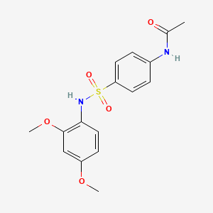 molecular formula C16H18N2O5S B3573179 N-{4-[(2,4-dimethoxyphenyl)sulfamoyl]phenyl}acetamide 