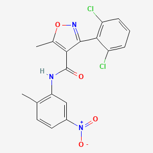 3-(2,6-DICHLOROPHENYL)-5-METHYL-N~4~-(2-METHYL-5-NITROPHENYL)-4-ISOXAZOLECARBOXAMIDE