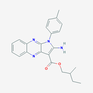 molecular formula C23H24N4O2 B357320 2-methylbutyl 2-amino-1-(4-methylphenyl)-1H-pyrrolo[2,3-b]quinoxaline-3-carboxylate CAS No. 575461-61-9