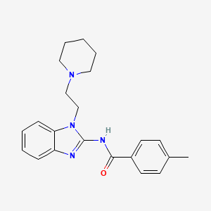 4-methyl-N-{1-[2-(1-piperidinyl)ethyl]-1H-benzimidazol-2-yl}benzamide