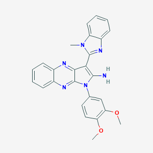 1-(3,4-dimethoxyphenyl)-3-(1-methyl-1H-benzimidazol-2-yl)-1H-pyrrolo[2,3-b]quinoxalin-2-amine