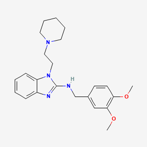 N-[(3,4-dimethoxyphenyl)methyl]-1-[2-(piperidin-1-yl)ethyl]-1H-1,3-benzodiazol-2-amine