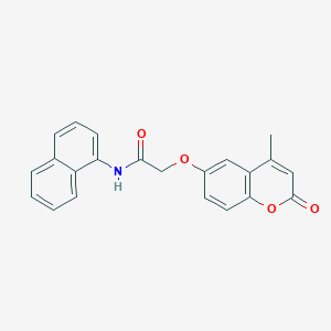 2-[(4-methyl-2-oxo-2H-chromen-6-yl)oxy]-N-1-naphthylacetamide