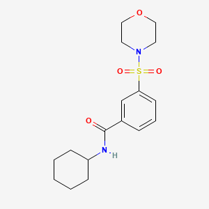 molecular formula C17H24N2O4S B3573240 N-cyclohexyl-3-morpholin-4-ylsulfonylbenzamide 