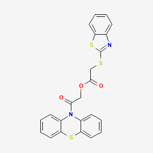 2-OXO-2-(10H-PHENOTHIAZIN-10-YL)ETHYL 2-(1,3-BENZOTHIAZOL-2-YLSULFANYL)ACETATE