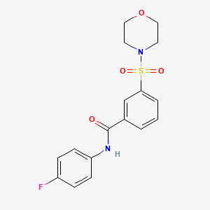 N-(4-fluorophenyl)-3-(4-morpholinylsulfonyl)benzamide