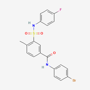 N-(4-bromophenyl)-3-[(4-fluorophenyl)sulfamoyl]-4-methylbenzamide