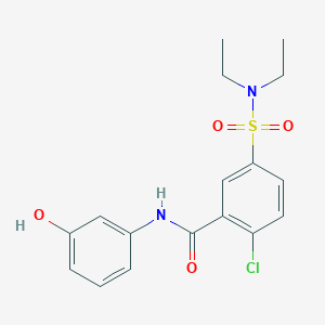 2-chloro-5-(diethylsulfamoyl)-N-(3-hydroxyphenyl)benzamide