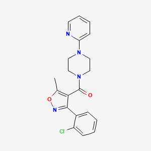 1-[3-(2-CHLOROPHENYL)-5-METHYL-1,2-OXAZOLE-4-CARBONYL]-4-(PYRIDIN-2-YL)PIPERAZINE