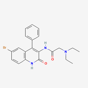 N-(6-bromo-2-oxo-4-phenyl-1,2-dihydroquinolin-3-yl)-2-(diethylamino)acetamide