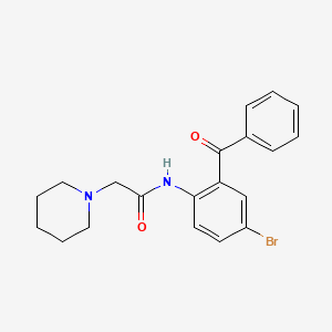 N-(2-benzoyl-4-bromophenyl)-2-(piperidin-1-yl)acetamide