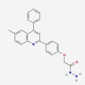 2-[4-(6-methyl-4-phenyl-2-quinolinyl)phenoxy]acetohydrazide