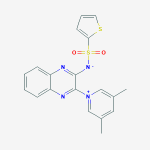 molecular formula C19H16N4O2S2 B357335 [3-(3,5-Dimethylpyridinium-1-yl)quinoxalin-2-yl](thiophen-2-ylsulfonyl)azanide CAS No. 1103502-88-0