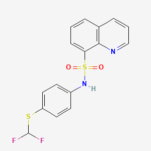 N-{4-[(difluoromethyl)sulfanyl]phenyl}quinoline-8-sulfonamide