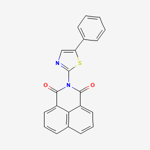 molecular formula C21H12N2O2S B3573359 2-(5-phenyl-1,3-thiazol-2-yl)-1H-benzo[de]isoquinoline-1,3(2H)-dione 