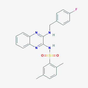N-{3-[(4-fluorobenzyl)amino]-2-quinoxalinyl}-2,5-dimethylbenzenesulfonamide