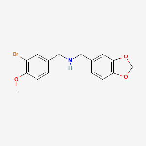 N-(1,3-BENZODIOXOL-5-YLMETHYL)(3-BROMO-4-METHOXYPHENYL)METHANAMINE