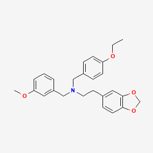 2-(1,3-benzodioxol-5-yl)-N-(4-ethoxybenzyl)-N-(3-methoxybenzyl)ethanamine