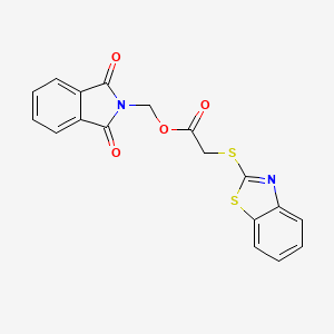 (1,3-DIOXO-2,3-DIHYDRO-1H-ISOINDOL-2-YL)METHYL 2-(1,3-BENZOTHIAZOL-2-YLSULFANYL)ACETATE