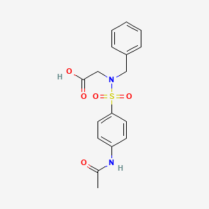 2-[(4-Acetamidophenyl)sulfonyl-benzylamino]acetic acid