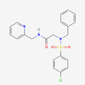 N~2~-benzyl-N~2~-[(4-chlorophenyl)sulfonyl]-N~1~-(2-pyridinylmethyl)glycinamide