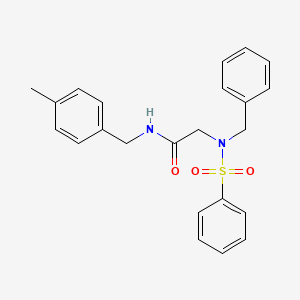 molecular formula C23H24N2O3S B3573393 N~2~-benzyl-N-(4-methylbenzyl)-N~2~-(phenylsulfonyl)glycinamide 