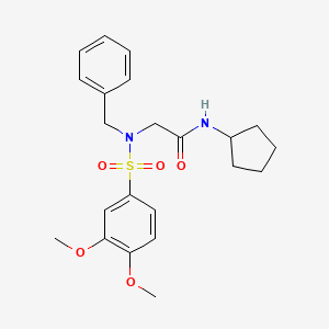 2-[benzyl-(3,4-dimethoxyphenyl)sulfonylamino]-N-cyclopentylacetamide