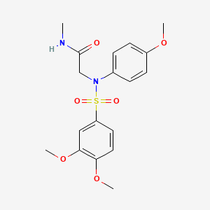 2-(N-(3,4-dimethoxyphenyl)sulfonyl-4-methoxyanilino)-N-methylacetamide