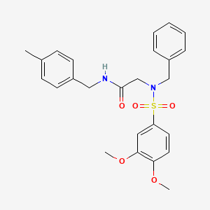 N~2~-benzyl-N~2~-[(3,4-dimethoxyphenyl)sulfonyl]-N~1~-(4-methylbenzyl)glycinamide