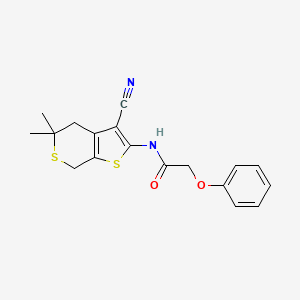 N-(3-cyano-5,5-dimethyl-4,7-dihydro-5H-thieno[2,3-c]thiopyran-2-yl)-2-phenoxyacetamide