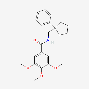 molecular formula C22H27NO4 B3573476 3,4,5-trimethoxy-N-[(1-phenylcyclopentyl)methyl]benzamide 