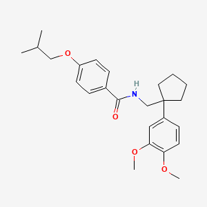 N-{[1-(3,4-dimethoxyphenyl)cyclopentyl]methyl}-4-(2-methylpropoxy)benzamide