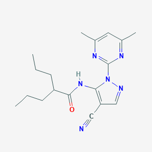 N-[1-(4,6-dimethylpyrimidin-2-yl)-4-cyanopyrazol-5-yl]-2-propylpentanamide