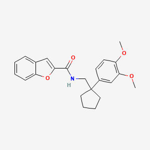 molecular formula C23H25NO4 B3573493 N-{[1-(3,4-dimethoxyphenyl)cyclopentyl]methyl}-1-benzofuran-2-carboxamide CAS No. 337497-45-7