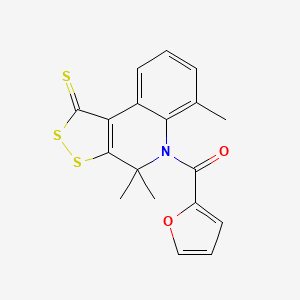 2-furyl(4,4,6-trimethyl-1-thioxo-1,4-dihydro-5H-[1,2]dithiolo[3,4-c]quinolin-5-yl)methanone