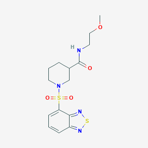 molecular formula C15H20N4O4S2 B357358 1-(2,1,3-benzothiadiazol-4-ylsulfonyl)-N-(2-methoxyethyl)-3-piperidinecarboxamide CAS No. 902512-81-6