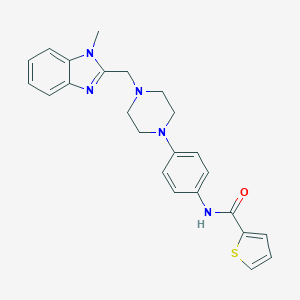 N-(4-{4-[(1-methyl-1H-benzimidazol-2-yl)methyl]-1-piperazinyl}phenyl)-2-thiophenecarboxamide