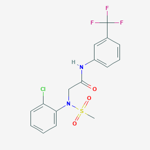 N~2~-(2-chlorophenyl)-N~2~-(methylsulfonyl)-N~1~-[3-(trifluoromethyl)phenyl]glycinamide