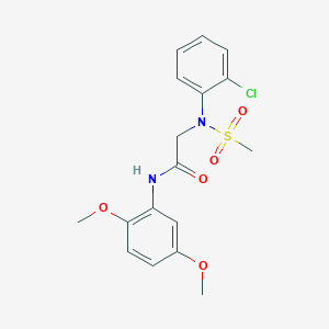 molecular formula C17H19ClN2O5S B3573616 2-(2-chloro-N-methylsulfonylanilino)-N-(2,5-dimethoxyphenyl)acetamide 