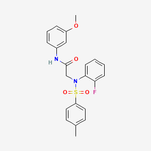 2-(2-fluoro-N-(4-methylphenyl)sulfonylanilino)-N-(3-methoxyphenyl)acetamide