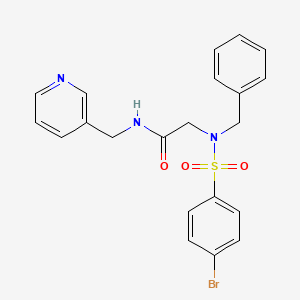 N~2~-benzyl-N~2~-[(4-bromophenyl)sulfonyl]-N-(pyridin-3-ylmethyl)glycinamide