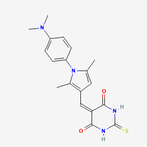 5-({1-[4-(dimethylamino)phenyl]-2,5-dimethyl-1H-pyrrol-3-yl}methylidene)-2-thioxodihydropyrimidine-4,6(1H,5H)-dione