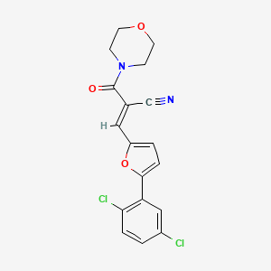 3-[5-(2,5-dichlorophenyl)-2-furyl]-2-(4-morpholinylcarbonyl)acrylonitrile