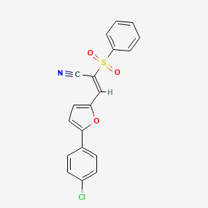 (2E)-2-(Benzenesulfonyl)-3-[5-(4-chlorophenyl)-furan-2-yl]prop-2-enenitrile