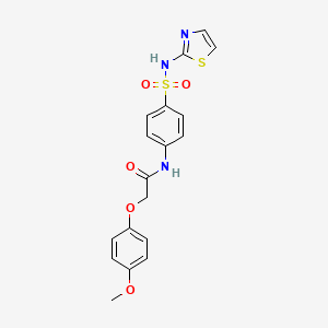 2-(4-methoxyphenoxy)-N-[4-(1,3-thiazol-2-ylsulfamoyl)phenyl]acetamide