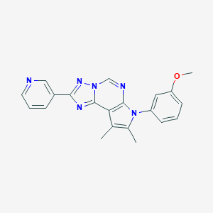 3-[8,9-dimethyl-2-(3-pyridinyl)-7H-pyrrolo[3,2-e][1,2,4]triazolo[1,5-c]pyrimidin-7-yl]phenyl methyl ether