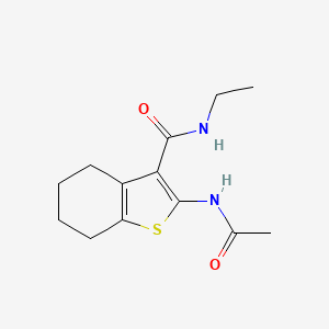 2-(acetylamino)-N-ethyl-4,5,6,7-tetrahydro-1-benzothiophene-3-carboxamide