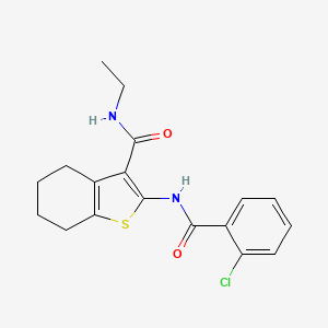 2-[(2-chlorobenzoyl)amino]-N-ethyl-4,5,6,7-tetrahydro-1-benzothiophene-3-carboxamide