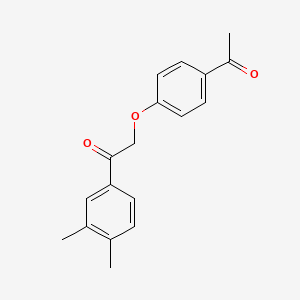 2-(4-acetylphenoxy)-1-(3,4-dimethylphenyl)ethanone