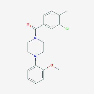 molecular formula C19H21ClN2O2 B3573775 1-(3-chloro-4-methylbenzoyl)-4-(2-methoxyphenyl)piperazine 